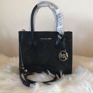 Michael Kors Woven Leather Accordion Crossbody Bag